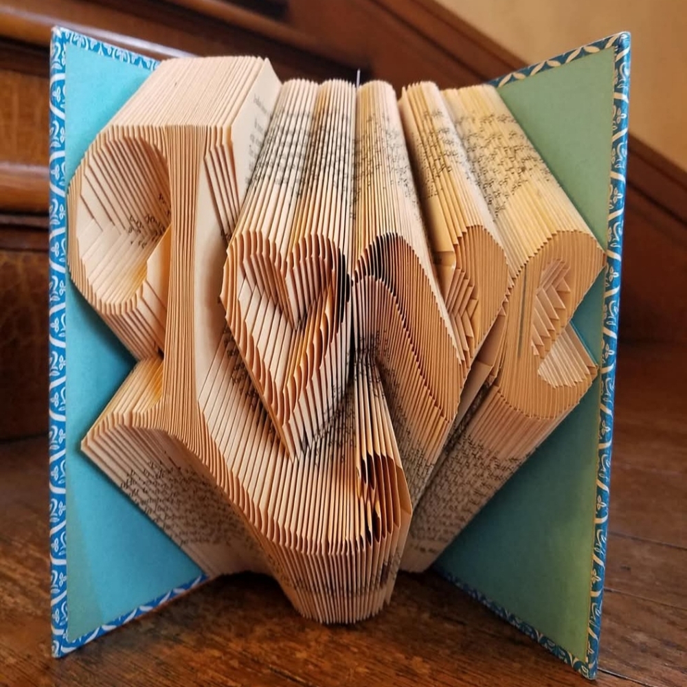 Choice of 1 Hand Crafted Book Art - Love, Family, Dad, Mom, Faith, Home - Picture 2 of 7
